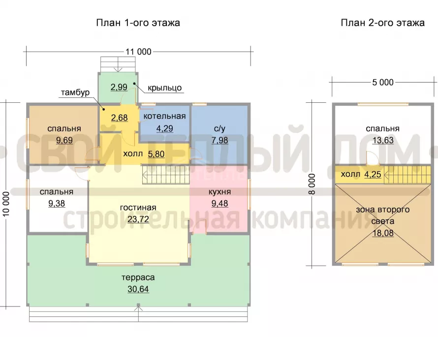 Каркасный дом 8х11 КМ-3