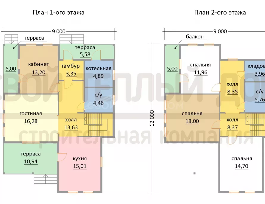 Каркасный дом 9х12 КД-2