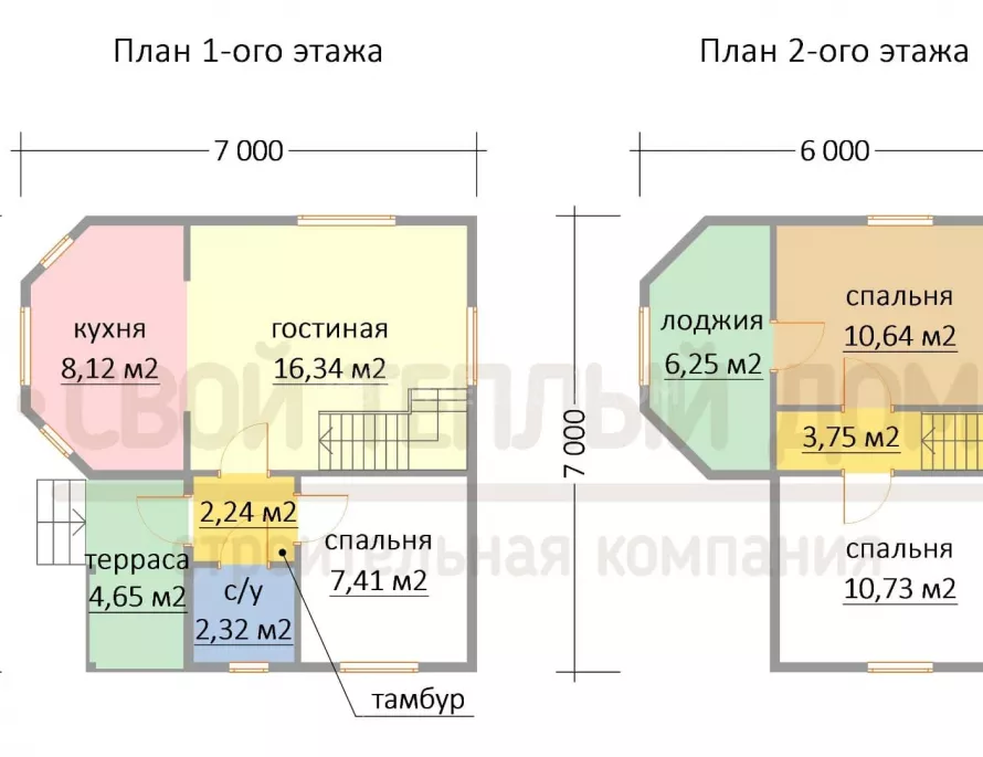 Каркасный дом 7х7м КМ-49