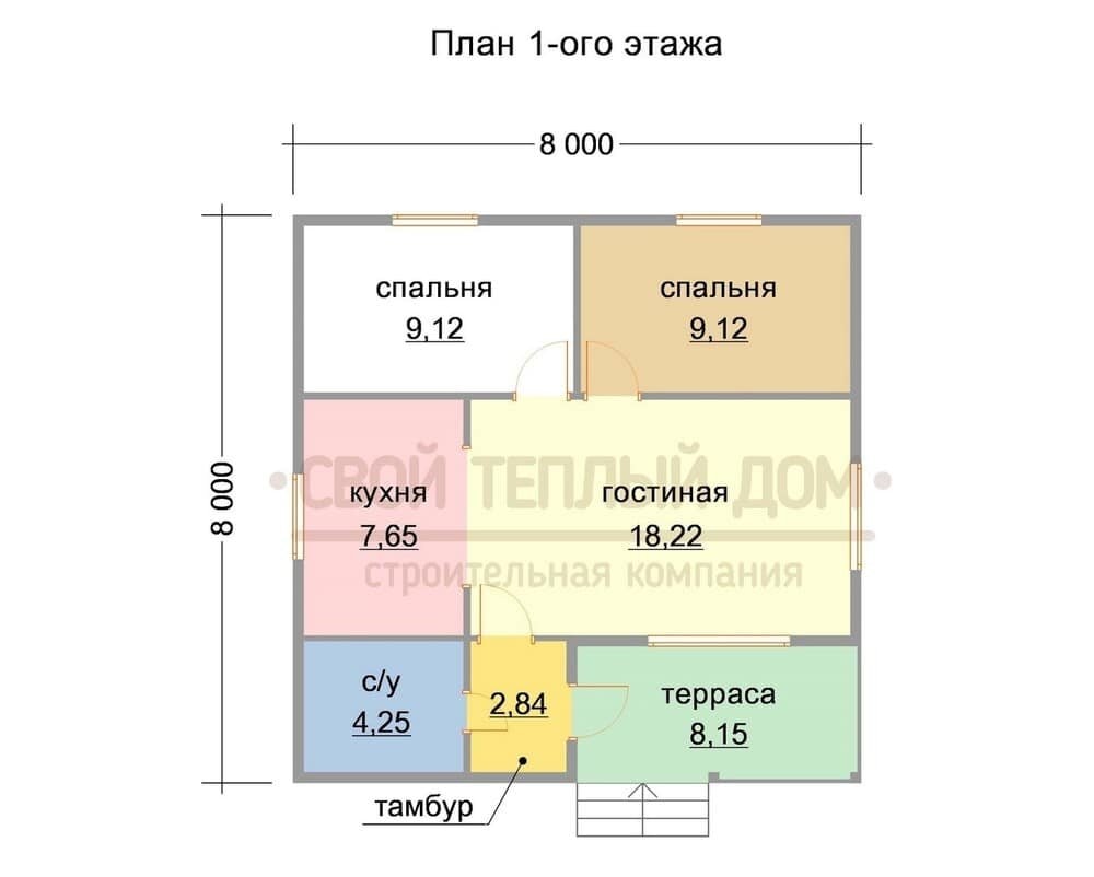 Одноэтажный дом с двумя спальнями: альтернатива евротрешке