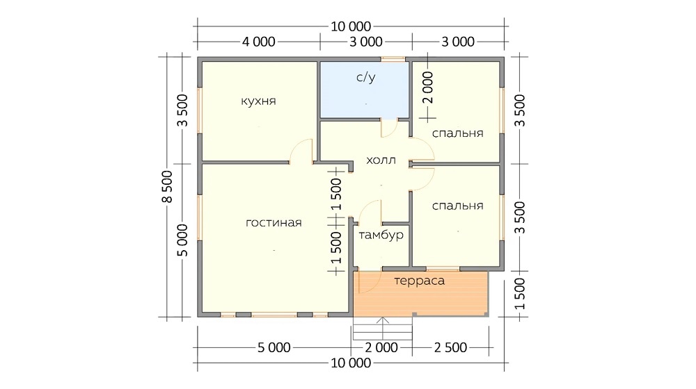 Каркасный дом по проекту К-6 в комплектации «теплый контур»