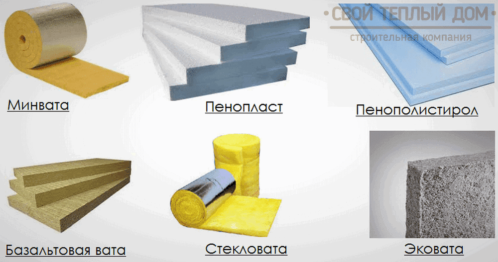 Основные виды утеплителя