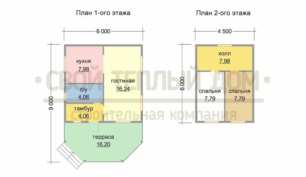 Компактный дом с террасой