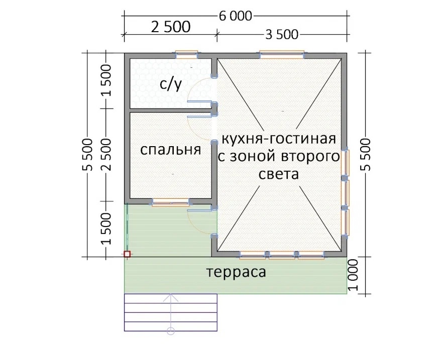 Внутренняя планировка мини дома
