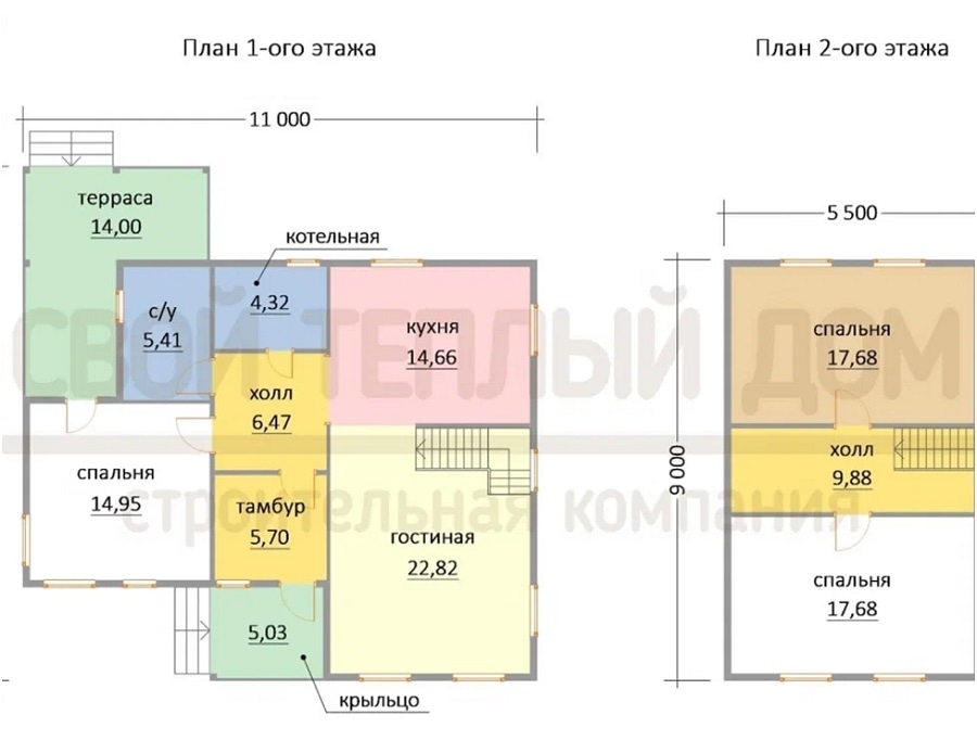 Планировка дома по проекту КМ-5