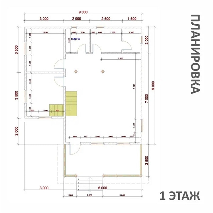 Планировка первого этажа